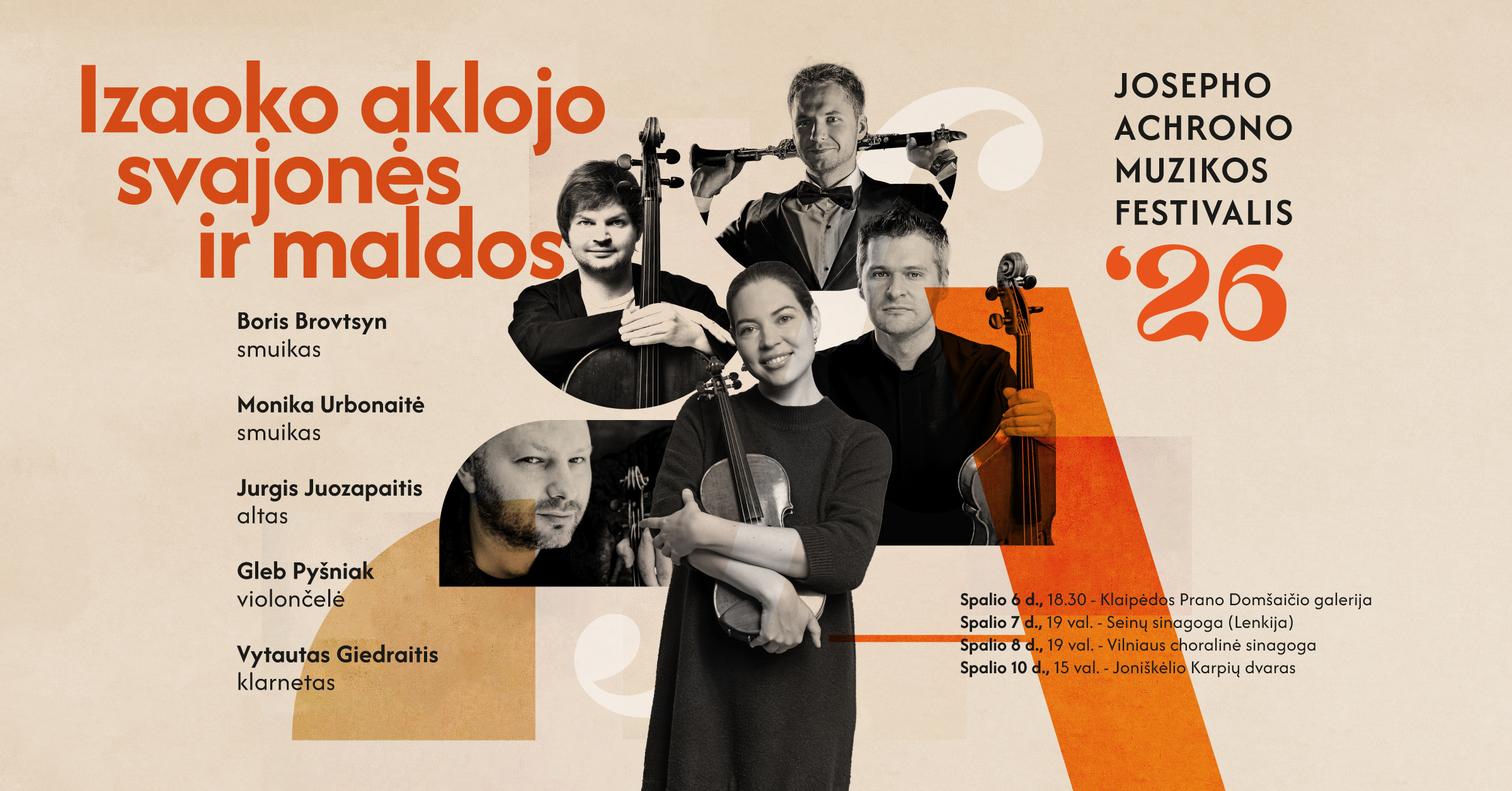 V Tarptautinis Josepho Achrono muzikos festivalis - Izaoko aklojo svajonės ir maldos