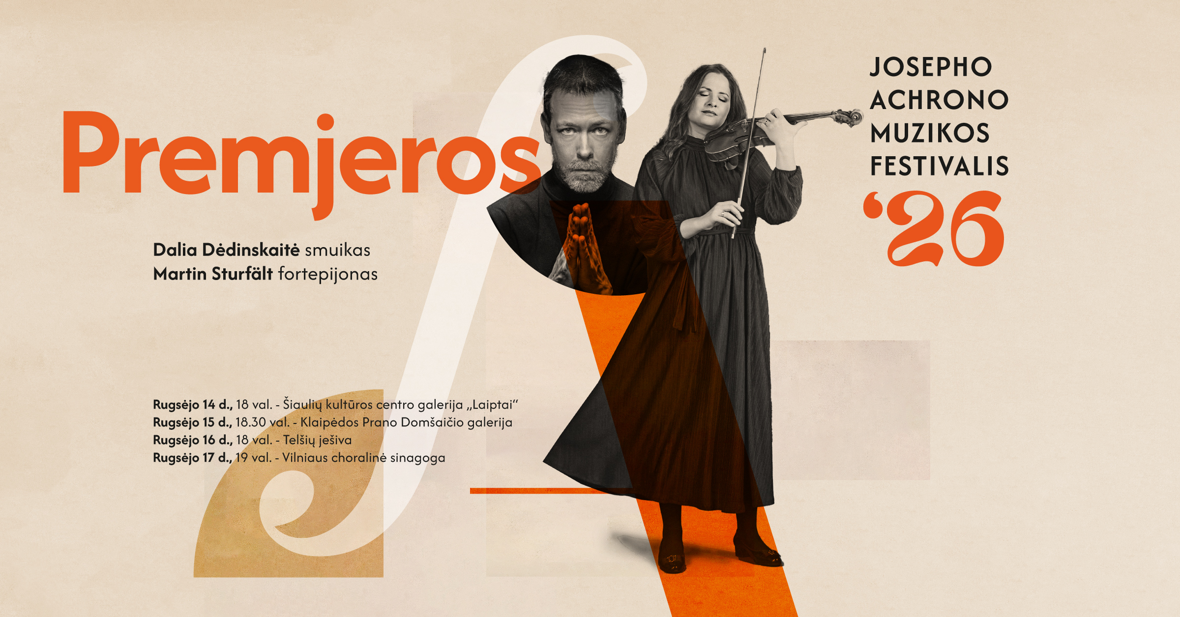 V Tarptautinis Josepho Achrono muzikos festivalis - Premjeros
